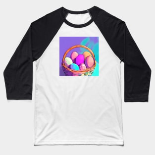 Easter Eggs Digital Portrait (MD23ETR018b) Baseball T-Shirt